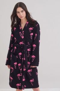 OAS Flamingo Robe / women’s cotton animal print robes