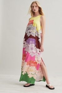 Maeve Floral Maxi Dress / sleeveless split hem dresses