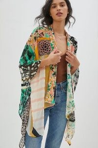 ANTHROPOLOGIE Clea Kimono / floaty mixed print kimonos