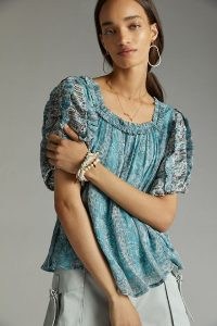 Let Me Be Romantic Chiffon Blouse / floral ruffle trim blouses