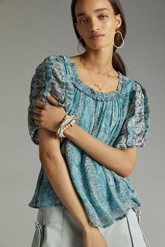 Let Me Be Romantic Chiffon Blouse / floral ruffle trim blouses