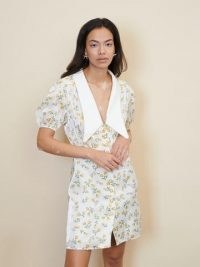 sister jane Game Floral Mini Dress / oversized collar dresses