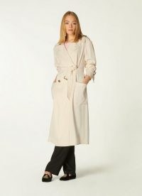 L.K. BENNETT MAGGIE CREAM TRENCH COAT ~ chic belted coats