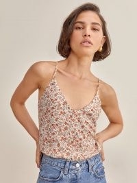 REFORMATION Rovino Top / floral camisole