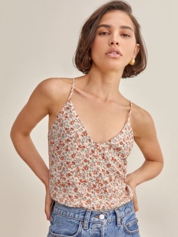 REFORMATION Rovino Top / floral camisole