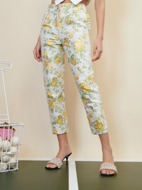 sister jane STRAWBERRY COURT Serena Jacquard Ruffle Trousers / floral occasion pants