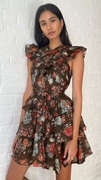 Ulla Johnson Sarafina Dress in Fern / floral ruffled dresses / feminine fashion