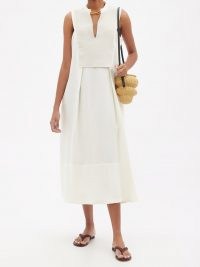 ZEUS + DIONE Chios sleeveless linen kaftan dress ~ womens sleeveless summer dresses ~ effortless style clothing