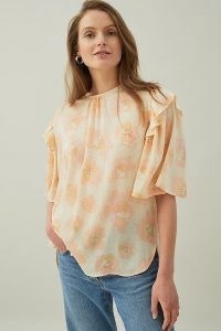 Stella Nova Eun Blouse / floral print blouses / wide floaty sleeves / womens romantic tops