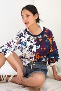 Maeve Puff-Sleeved Sweatshirt / womens floral sweatshirts