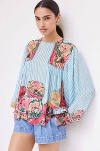 Bl-nk Miranda Peasant Blouse / mixed print floral blouses