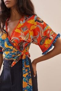 Forever That Girl Patchwork Wrap Blouse / womens cotton boho blouses / women’s bohemian fashion