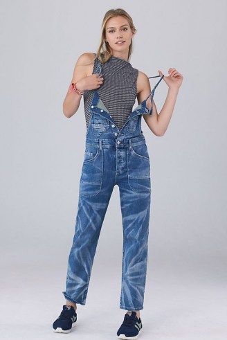 Pilcro The Painters Overalls | women’s blue denim narrow strap dungarees