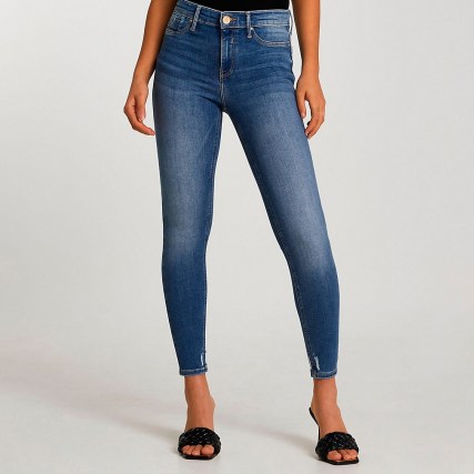 River Island Denim Molly mid rise skinny fit jeggings | womens responsibly sourced cotton skinnies