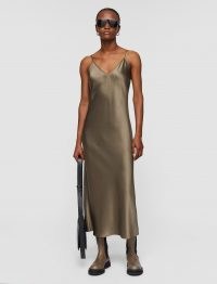 JOSEPH Silk Satin Clea Dress ~ spaghetti strap slip dresses ~ cami straps ~ elegant fluid fabric fashion