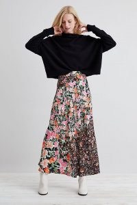 Kachel Georgia Printed Midi Skirt Black Motif / mixed floral print skirts