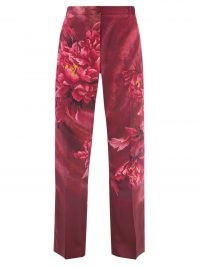 F.R.S – FOR RESTLESS SLEEPERS Etere Peony Wave-print twill trousers in pink / women’s floral pants / womens sleepwear inspired fashion