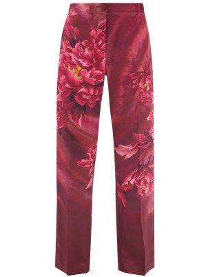 F.R.S – FOR RESTLESS SLEEPERS Etere Peony Wave-print twill trousers in pink / women’s floral pants / womens sleepwear inspired fashion