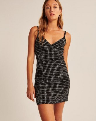 Abercrombie & Fitch Tweed Mini Dress ~ strappy check print dresses