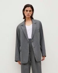 RIVER ISLAND Grey RI Studio Oversized Blazer ~ womens drop shoulder blazers ~ women’s fashionable jackets