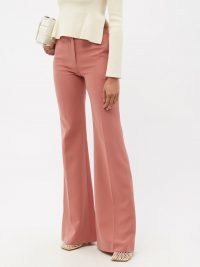 ALTUZARRA Newton pink flared-leg cady suit trousers ~ womens retro flares