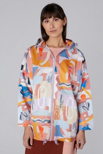 Ellen Rutt x Gorman SELTZER RAINCOAT ~ womens abstract print water resistant raincoats ~ women’s sustainable outerwear