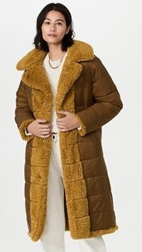 Essentiel Antwerp Reversible Alexander Faux Fur Puffer Coat / womens sherpa winter coats