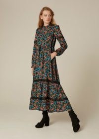 Vibrant Flower Field Maxi Dress / floral vintage style dresses / Me and Em fashion