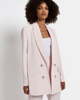 RIVER ISLAND PINK OVERSIZED BLAZER – women’s on-trend blazers