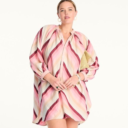 Marrakshi Life X J.Crew tunic dress Pink Ombre Stripe ~ breezy cotton summer dresses