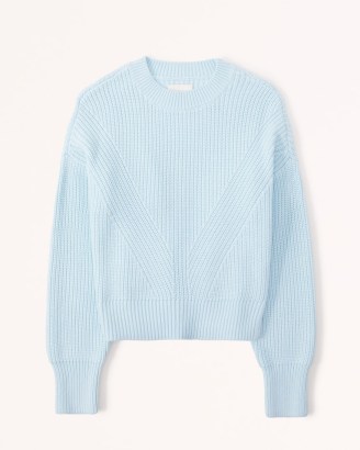 Abercrombie & Fitch Wedge Crew Sweater in Blue