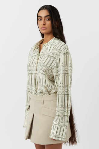 CAMILLA AND MARC Johnston Silk Shirt in Johnston Print – women’s printed relaxed fit shirts