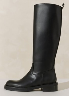 ME AND EM Refined Riding Boot in BLACK ~ women’s leather knee high boot ~ womens luxe autumn footwear ~ luxury winter wardrobe staples