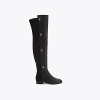 Kurt Geiger Shoreditch Boot in Black ~ women’s embellished leather over the knee boots