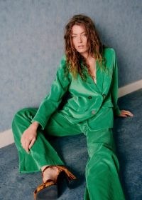 Sézane CHRISTIE JACKET in Pop Green | women’s retro inspired jackets p