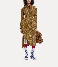 Vivienne Westwood METRO DRESS in Leopard / asymmetric animal print dresses p