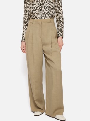 JIGSAW Kemp Italian Linen Trouser in Sand / women’s trousers