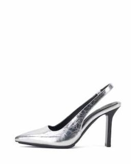 Vince Camuto Bantie Slingback Pump in Silver Metallic / luxe slingbacks / leather courts