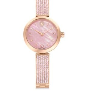 SWAROVSKI Illumina watch Swiss Made, Crystal bracelet, Pink, Rose gold-tone finish – women’s luxe style watches embellished with crystals