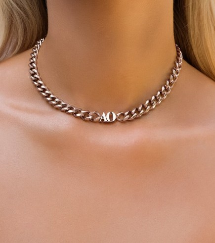 ABBOTT LYON Initial Choker / chain chokers