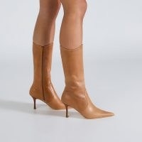 TONY BIANCO Sheba Whiskey Calf Boots ~ sleek light brown leather boot