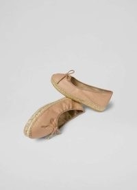 L.K. Bennett Taleena Beige Ballet Espadrille | leather and jute style ballerina flats