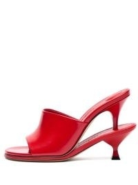 Jacquemus 110mm Les Doubles Mules in Red ~ leather double heel mule sandals ~ contemporary heels