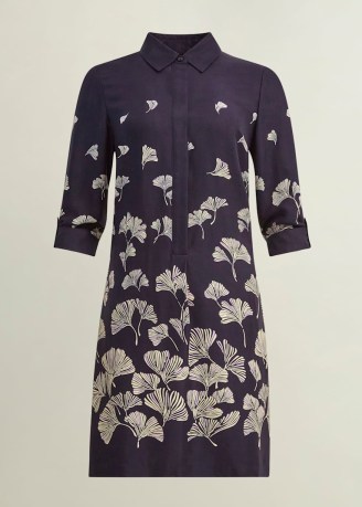 HOBBS MARCI DRESS COLOUR: NAVY MULTI ~ chic shirt dresses