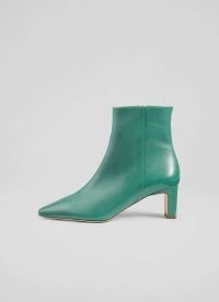 L.K. BENNETT Margaux Jade Blunt Toe Boots – women’s luxe leather ankle boot