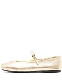 Prada Mordoré Ballet Shoes in Gold Tone | luxe Mary Jane flats | metallic leather Mary Janes | women’s luxury ballerina