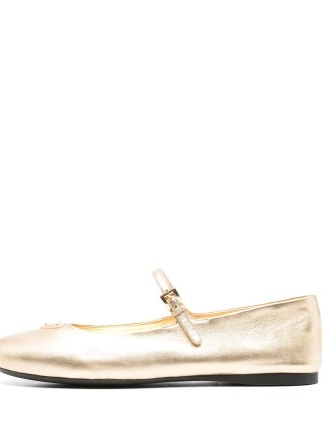 Prada Mordoré Ballet Shoes in Gold Tone | luxe Mary Jane flats | metallic leather Mary Janes | women’s luxury ballerina