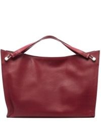 The Row Alexia Tote Bag in Burgundy Red Leather ~ designer top handle bags
