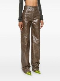 16Arlington Vante Trousers in Brown – women’s luxe leather straight trouser