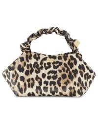 GANNI Small Ganni Bou Bag in Leopard / animal print grab bags / glamorous crossbody